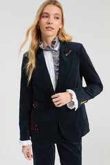 NAVY VELVET JACKET