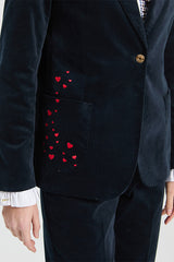 NAVY VELVET JACKET