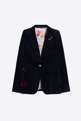 NAVY VELVET JACKET