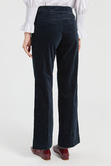 NAVY VELVET TROUSERS