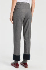 GREY MARL TROUSERS