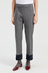 GREY MARL TROUSERS
