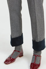 GREY MARL TROUSERS