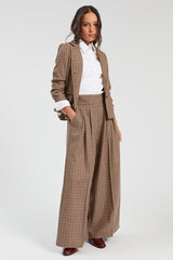 BLUE GREEN PLAID TROUSERS