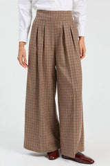 BLUE GREEN PLAID TROUSERS