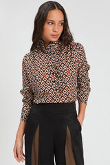 MARIQUITAS RUFFLES IKAT SHIRT
