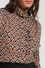 MARIQUITAS RUFFLES IKAT SHIRT
