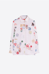 WHITE LOVE PRINT SHIRT