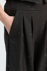 BLACK SEQUIN TROUSERS