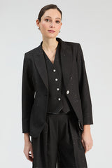 NAVY SILVER MOTIFS JACKET