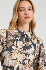 NAVY HORSE PRINT SHIRT