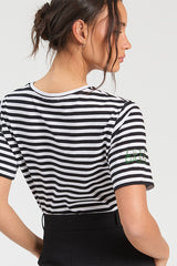 BLACK WHITE STRIPED T-SHIRT