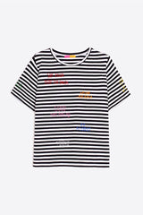 BLACK WHITE STRIPED T-SHIRT