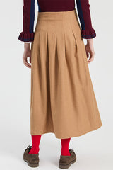 BEIGE TWEED LONG SKIRT