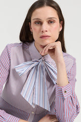 RIBBONED STRIPES SHIRT