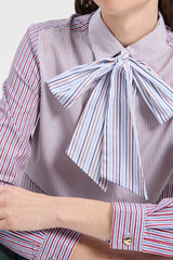 RIBBONED STRIPES SHIRT
