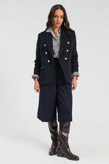 NAVY DOUBLE-BREASTED JACKET