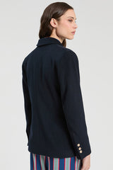 NAVY DOUBLE-BREASTED JACKET