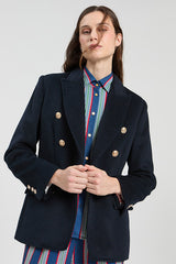 NAVY DOUBLE-BREASTED JACKET