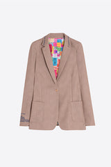 BEIGE HERRINGBONE JACKET