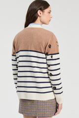 LEOPARD STRIPED CARDIGAN