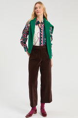 GREEN PINK PAISLEY SHIRT