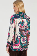 GREEN PINK PAISLEY SHIRT