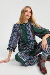 BORDER FLOWER TROUSERS