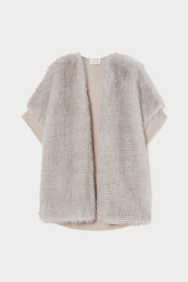 EGLE SOFT-TEXTURED KNIT CAPE