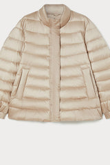 APE BEIGE IRIDESCENT NYLON PADDED JACKET