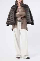 APE BROWN IRIDESCENT NYLON PADDED JACKET