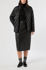 LAMPARA BLACK IRIDESCENT NYLON CANVAS PADDED JACKET