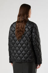 LAMPARA BLACK IRIDESCENT NYLON CANVAS PADDED JACKET
