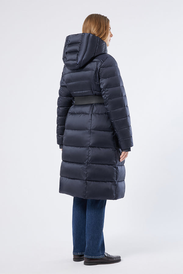 VIADANA BLUE IRIDESCENT NYLON PADDED JACKET