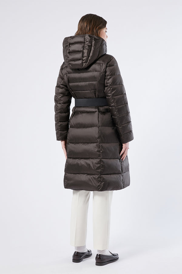 VIADANA BROWN IRIDESCENT NYLON PADDED JACKET