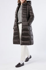 VIADANA BROWN IRIDESCENT NYLON PADDED JACKET