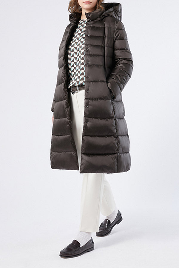 VIADANA BROWN IRIDESCENT NYLON PADDED JACKET