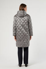 ACETI IRIDESCENT NYLON CANVAS PADDED JACKET