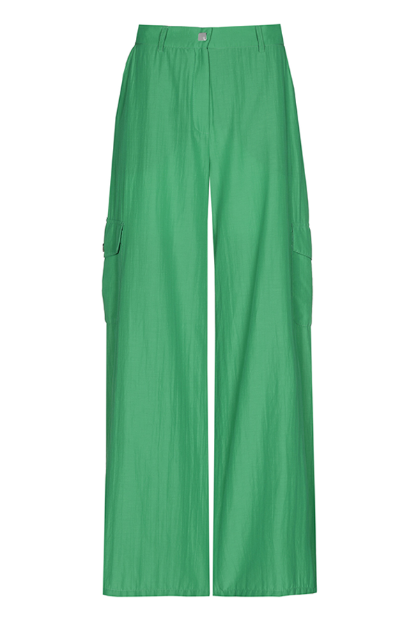 JADE WIDE COTTON-MIX TROUSERS