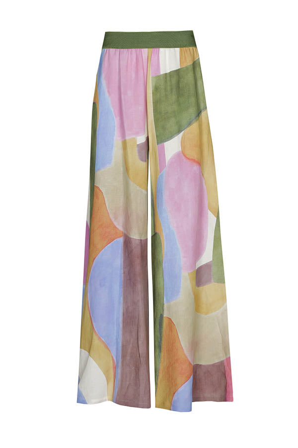 MULTICOLOR LOOSE PALAZZO TROUSERS
