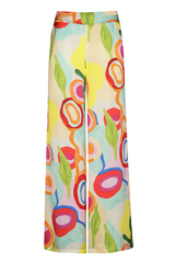 MULTICOLOR PRINT LOOSE STRAIGHT TROUSERS