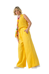 LIMONCELLO LINEN PALAZZO TROUSERS