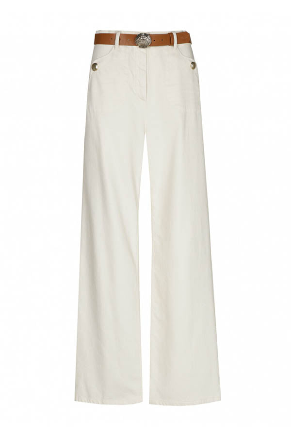 CREAM COTTON TROUSERS