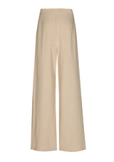 PLEAT DETAIL WIDE-LEG TROUSERS