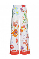 PRINTED POPLIN TROUSERS