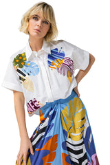 EMBROIDERY COTTON BLOUSE