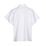 SLEEVE EFFECT COTTON BLOUSE