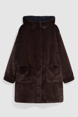 AMIE REVERSIBLE FAUX FUR PARKA