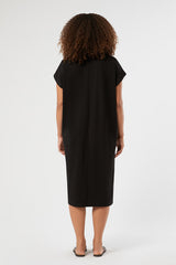ALGA JERSEY AND POPLIN DRESS