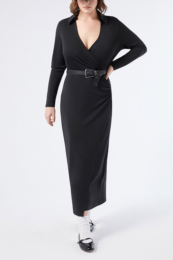 ACHILLE LONG INTERLOCK JERSEY DRESS
